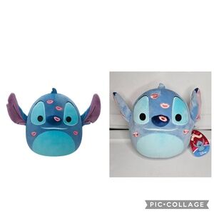 New Squishmallows Disney Stitch Kisses Lips Valentines Day Stuffed Plush 8"